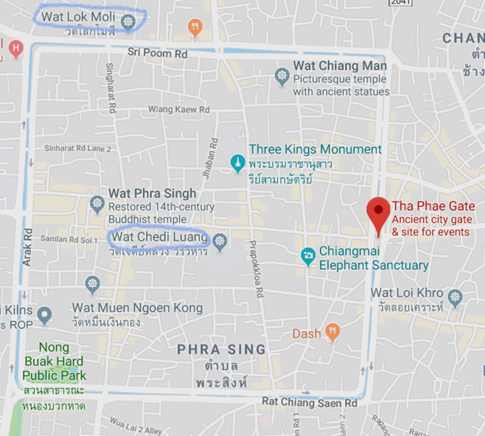 Mapa de Chiang Mai