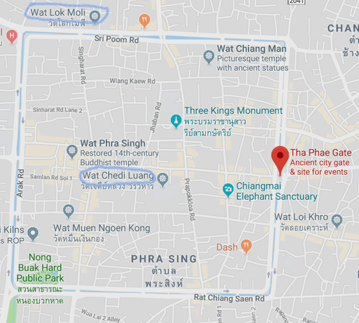 Mapa de Chiang Mai