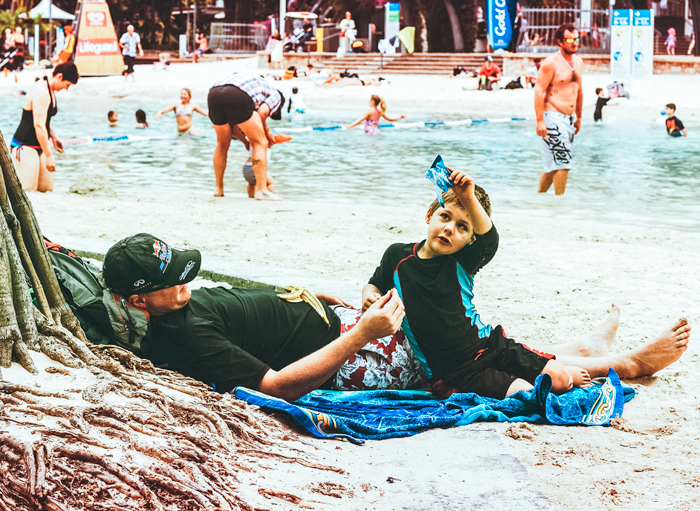 Playa artificial en Southbank,Brisbane Australia